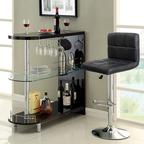 Image of Homall Bar Stools Modern Pu Leather Adjustable Bar Stool Set of 2