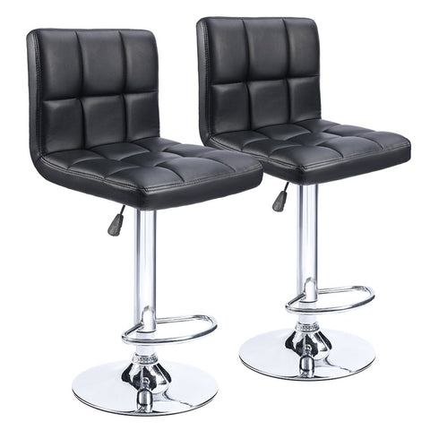 Image of Homall Bar Stools Modern Pu Leather Adjustable Bar Stool Set of 2