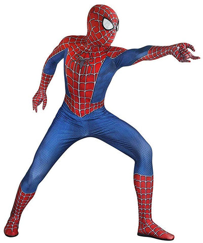 Image of Unisex Spiderman Costume Adult/Kids 3D Style