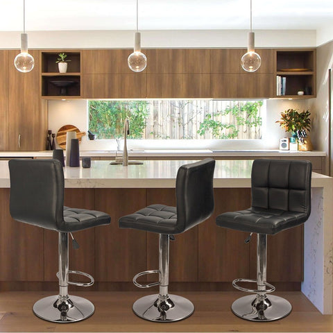 Image of Homall Bar Stools Modern Pu Leather Adjustable Bar Stool Set of 2