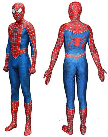 Image of Unisex Spiderman Costume Adult/Kids 3D Style