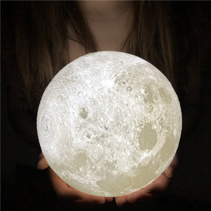 Enchanting Touch Control 3D Moon Night Light Lamp